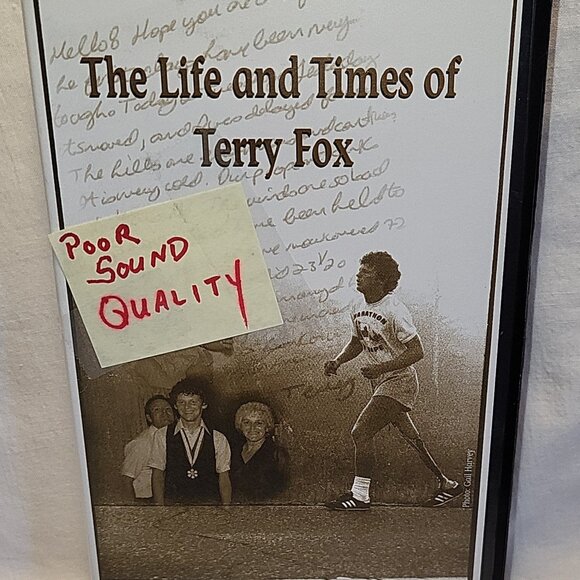 Terry Fox 2 New + Open DVDs - HC Book / Button / VHS Video - Picture 13 of 14